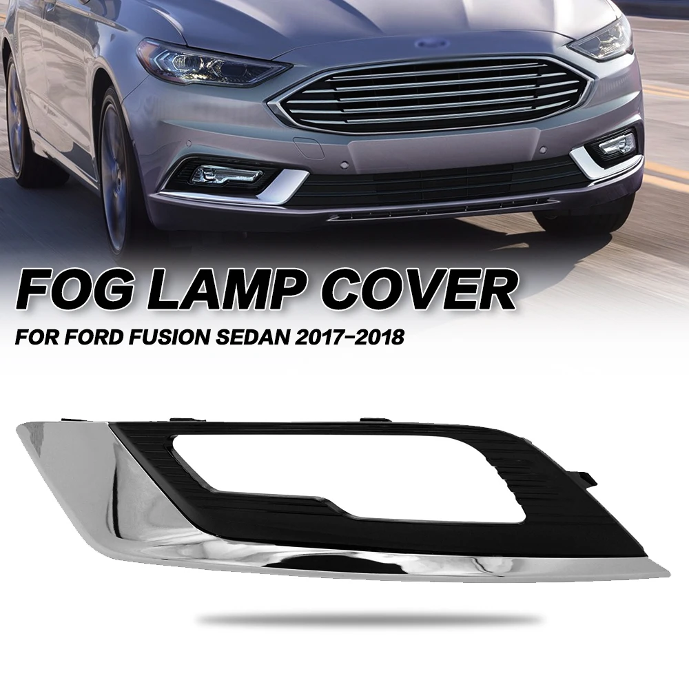 

Front fog lamp cover fog lamp decorative frame suitable for Ford Fusion Sedan 2017 -2018 Chrome plating fog lamp cover