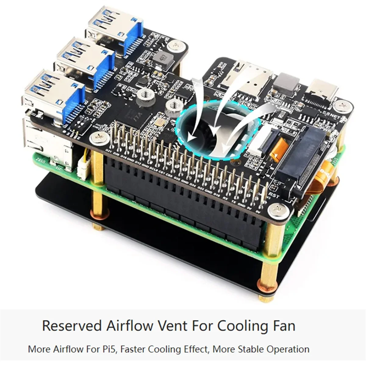 CAPPELLO PCIe a M.2 4G/5G e USB 3.2 compatibile con moduli SIMCom/Quectel 4G/5G, scheda di espansione PCIe per Raspberry Pi 5