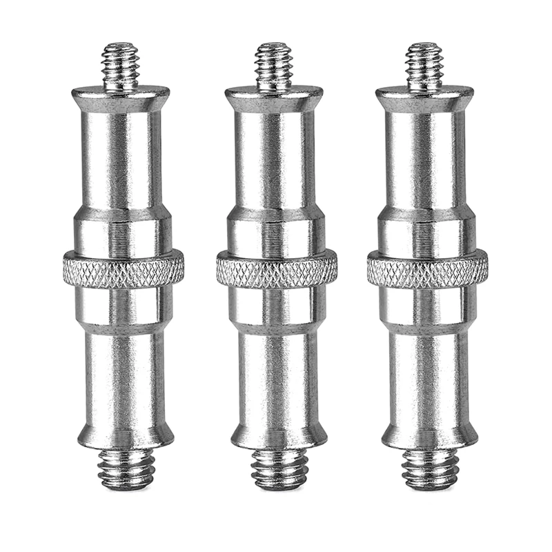 ABKJ-Studio Light Stand Hot Shoe Cold Shoe Adapter For 1/4 To 3/8 Inch Male Metal Converter Threaded Adapter Socket Studs