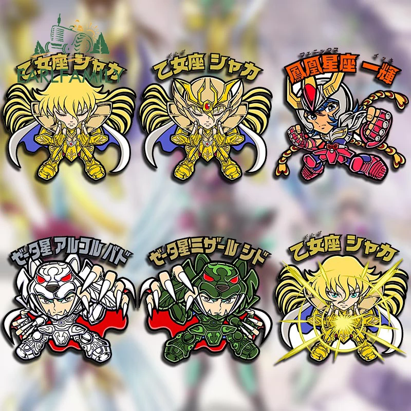 

EARLFAMILY 13cm for Personality Saint Seiya Car Sticker Car Door Protector Decal Air Conditioner Waterproof Caravan Laptop Decor