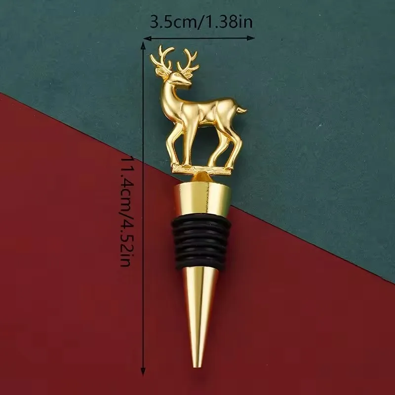 Deer Wine Stopper Keep Fresh Stopper Christmas Holiday Party Small Gift Zinc Alloy Grape Wine Stopper Sceau À Champagne