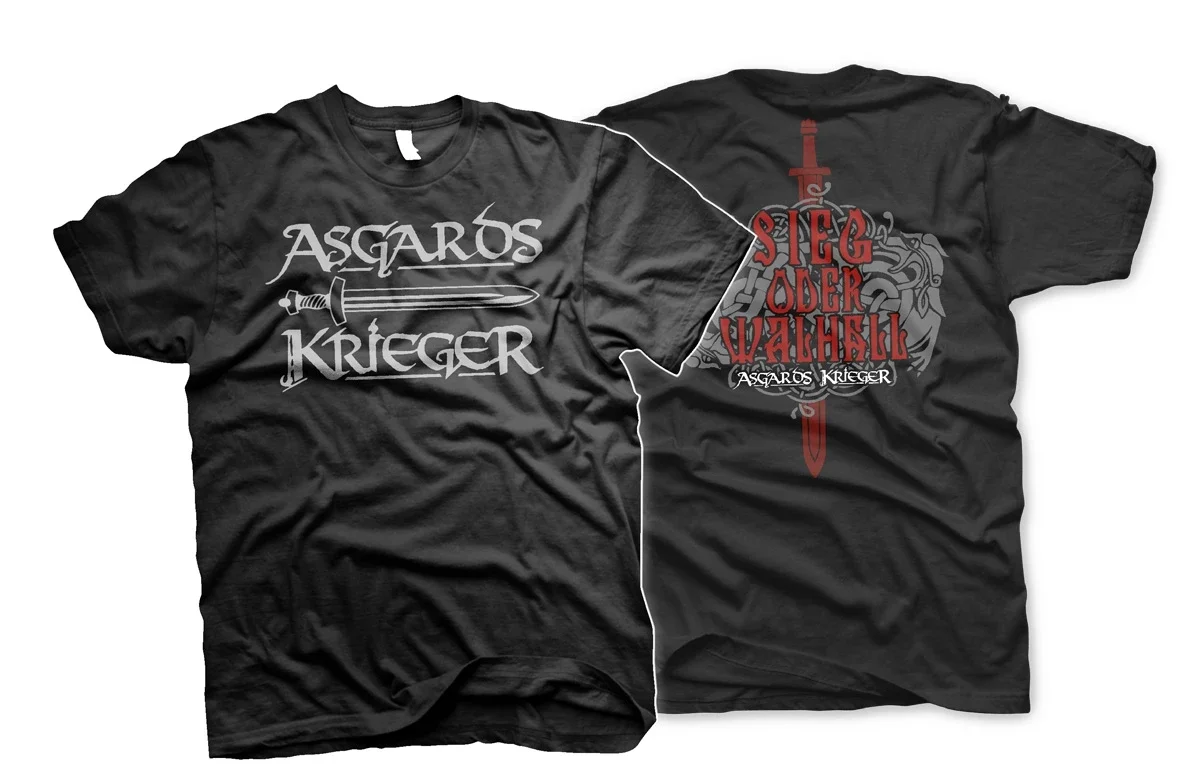 Victory or Valhalla Nordic Asgard Warrior T-Shirt 100% Cotton O-Neck Summer Short Sleeve Casual Mens T-shirt Size S-3XL