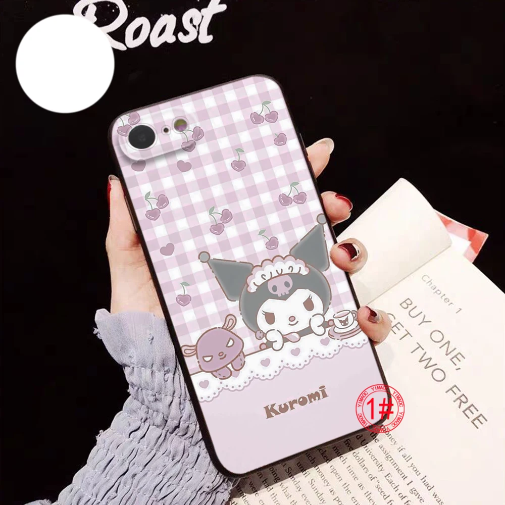 Z78 casing lembut kartun Kuromi, untuk Samsung S9 S10E S10 Lite S20 Ultra S21S S21 Fe S22 S23 S30 Plus Note 10 20 M30S M21 M31 M51