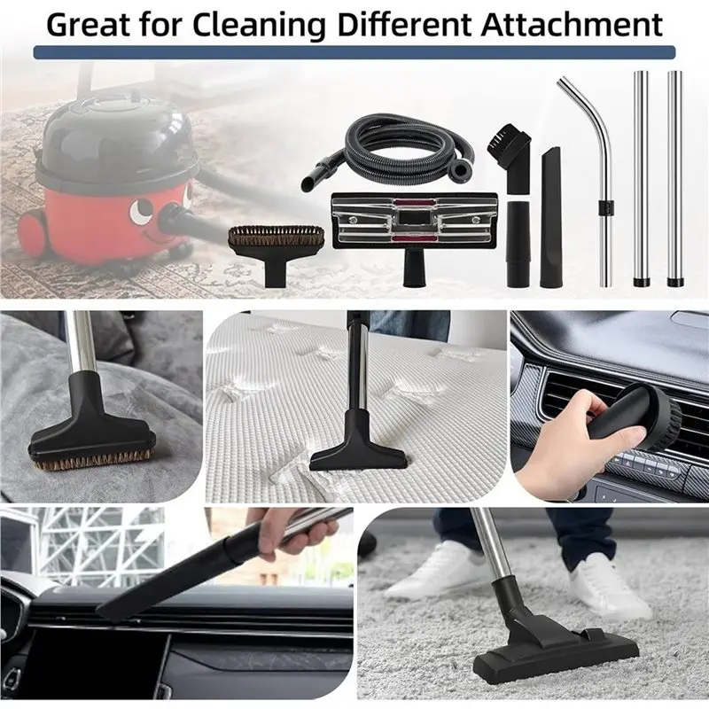 Extension Tubes(3-Pack) With Floor Head Tool For Henry Hetty For Numatic Hoover Models:James David Basil Harry-AA26