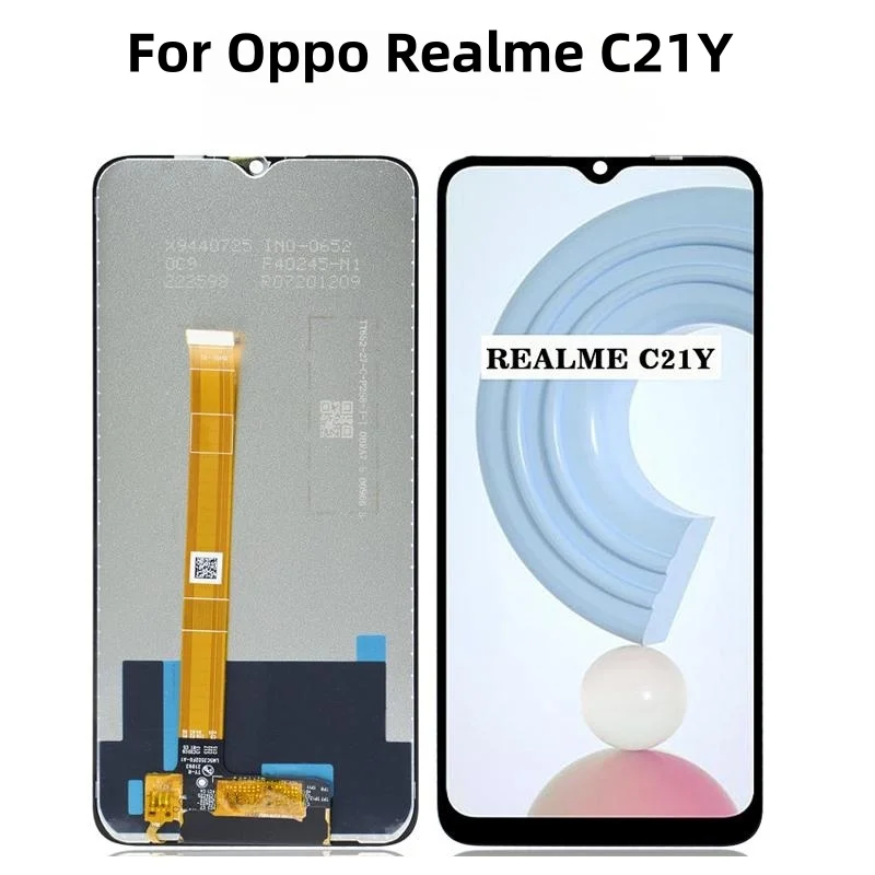 

ЖК-дисплей 6,5 дюйма для Oppo Realme C21Y RMX3261, сенсорный экран с рамкой для Oppo C21Y RMX3263, сменный ЖК-дисплей