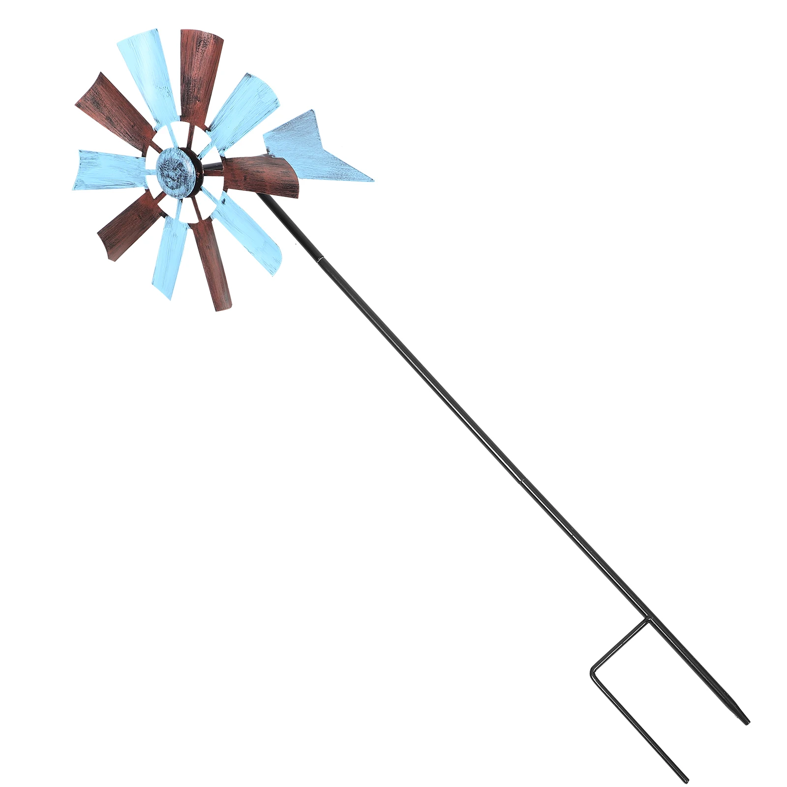 

Rotating Windmill Garden Decor Metal Wind Spinner Pinwheel Outdoor Balcony Park Retro Double Color Whirligig Spinners Durability