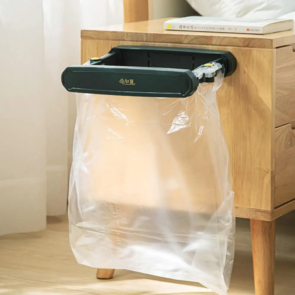 

Mess-free Solution Wall-mounted Garbage Bag Holder Multifunctional Folding Trash Bag Holder for Cabinets Cupboards for Kitchen