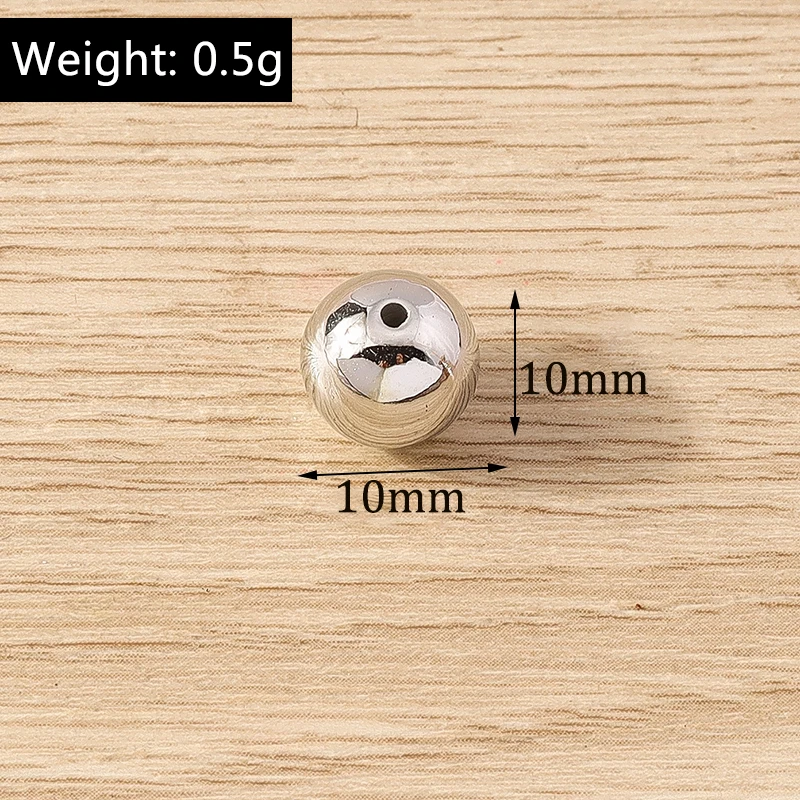 10–50 Stück 8–16 mm große CCB Gold Silber Farbe lose Spacer Charms Perlen für Schmuckherstellung DIY Armbänder Halsketten Bastelbedarf – Detail 9