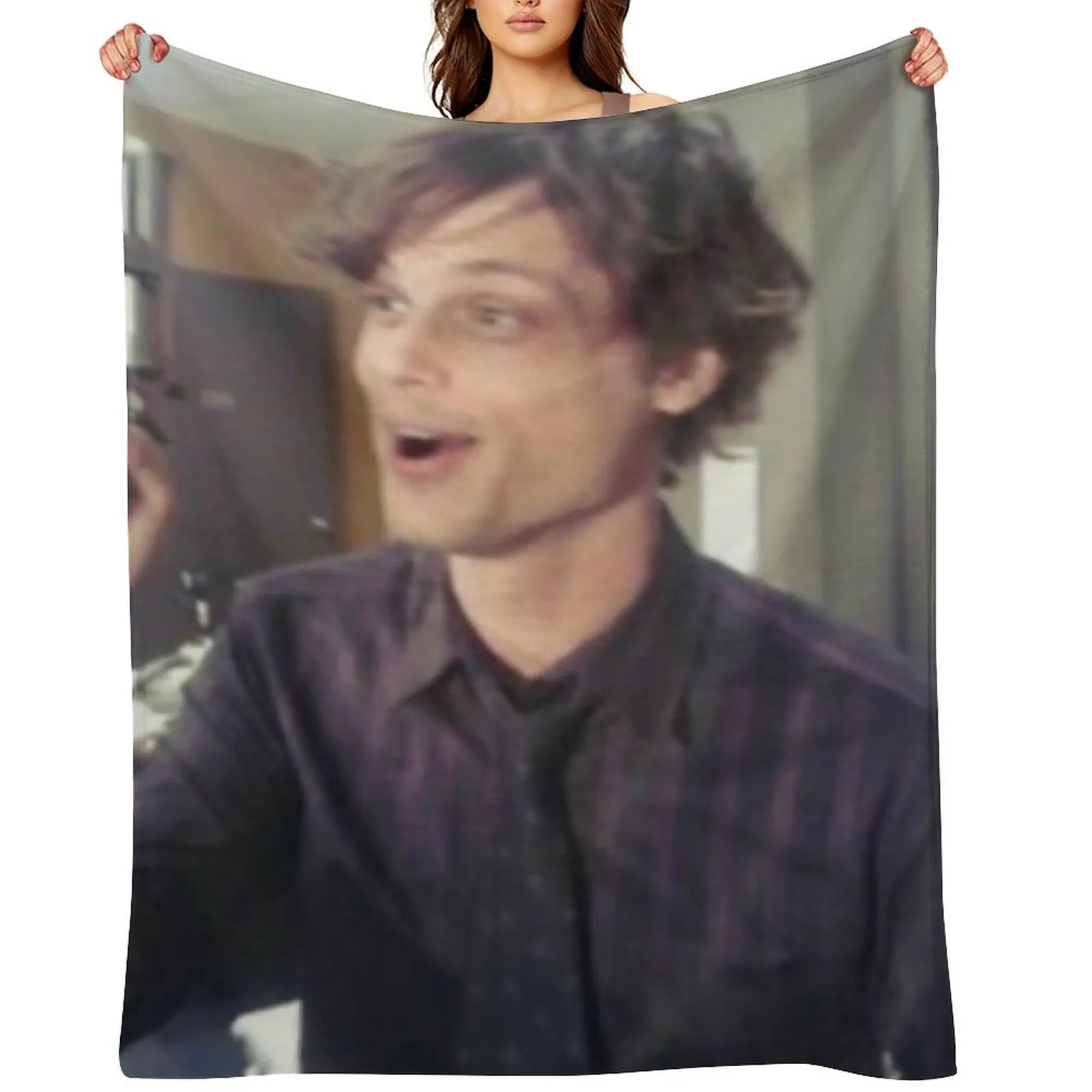 

Matthew gg on set Throw Blanket Cute Plaid Softest wednesday Blankets