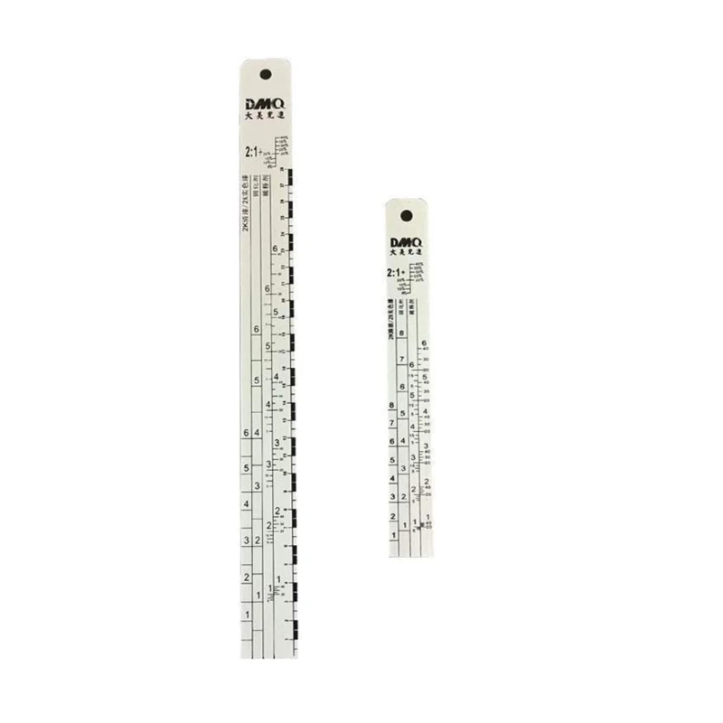Precision- Ruler Stainless Steel Automobile Paint Mixing Ruler Scale Car Paint Painters Corrosion Resistance Ruler