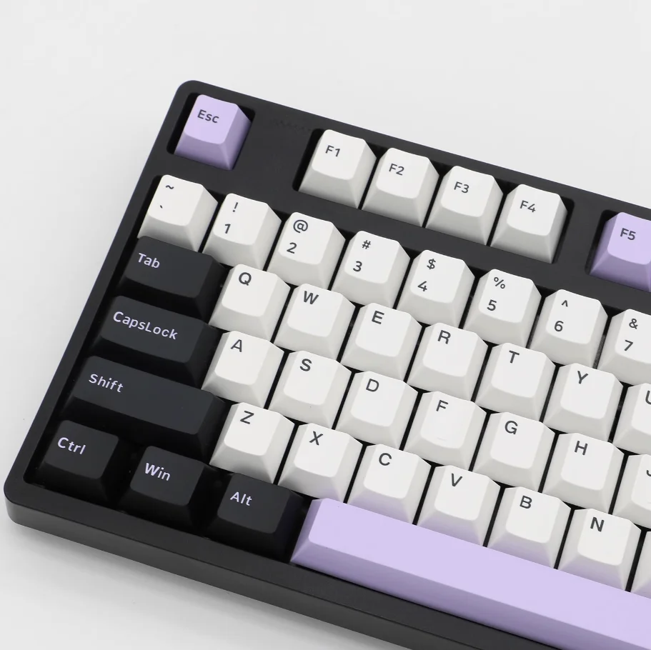 Keebox Night Sakura Keycaps Purple Crystal Keycaps Iris Keycaps Cherry Double Shot PBT Cherry Profile Keycaps