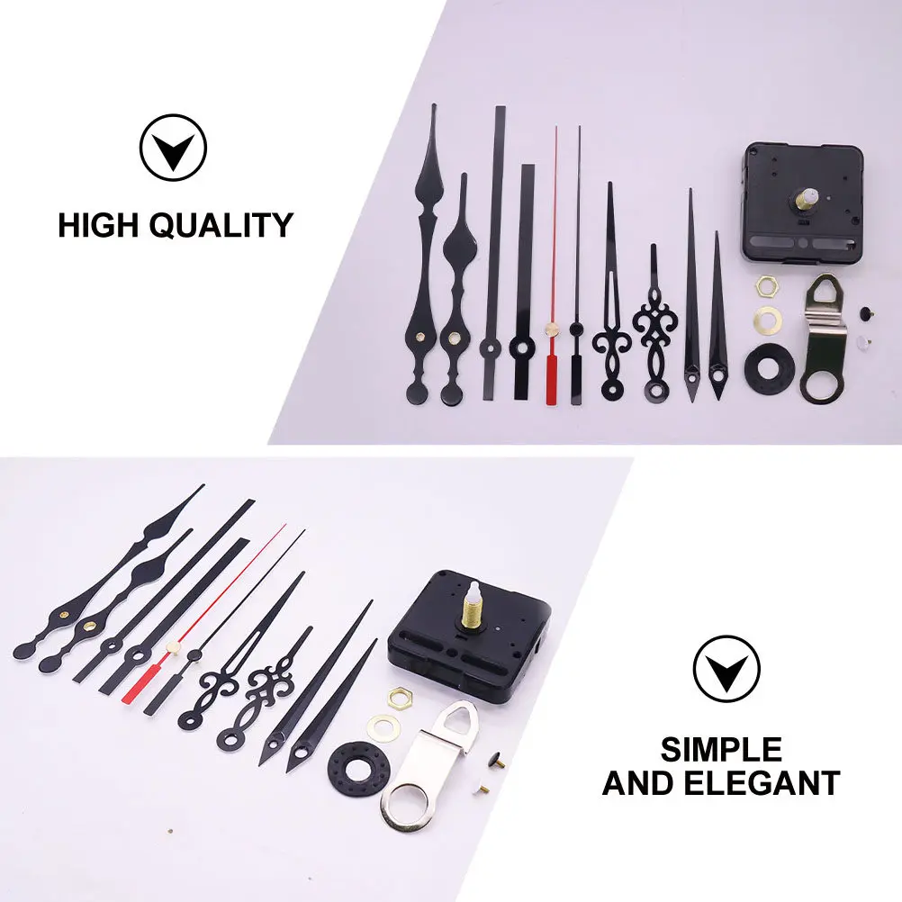 1Set Clock Movement Metal High Torque Long Shaft Precise Time DIY Clock Parts Replacement Mechanism for Home Clocks