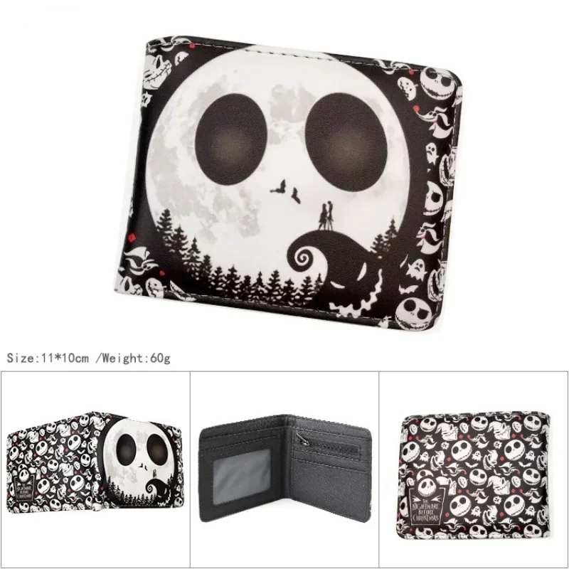 Disney The Nightmare Before Christmas Wallets Anime Figure Jack Skellington Sally Coin Purse Halloween Cosplay Wallet Kids Gift