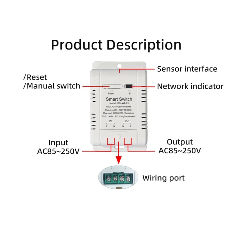 24-Hour Delivery Ewelink WIFI Temperature Humidity Switch 20A Temperature Humidity Monitor With Sensor Probe For Greenhouse