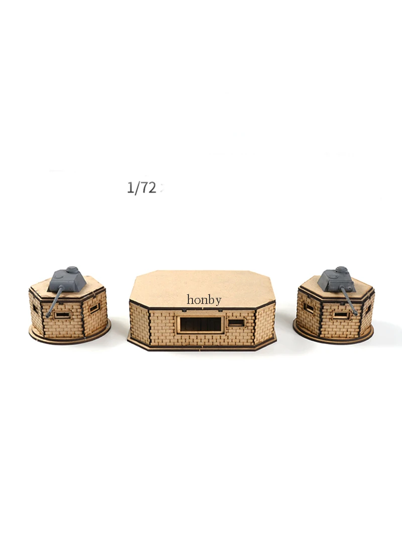 

1/72 леопардовая бункерная береговая архитектура для военной фортепицы, сцена, деревянная сборная модель, аксессуары для хобби ручной работы, сделай сам