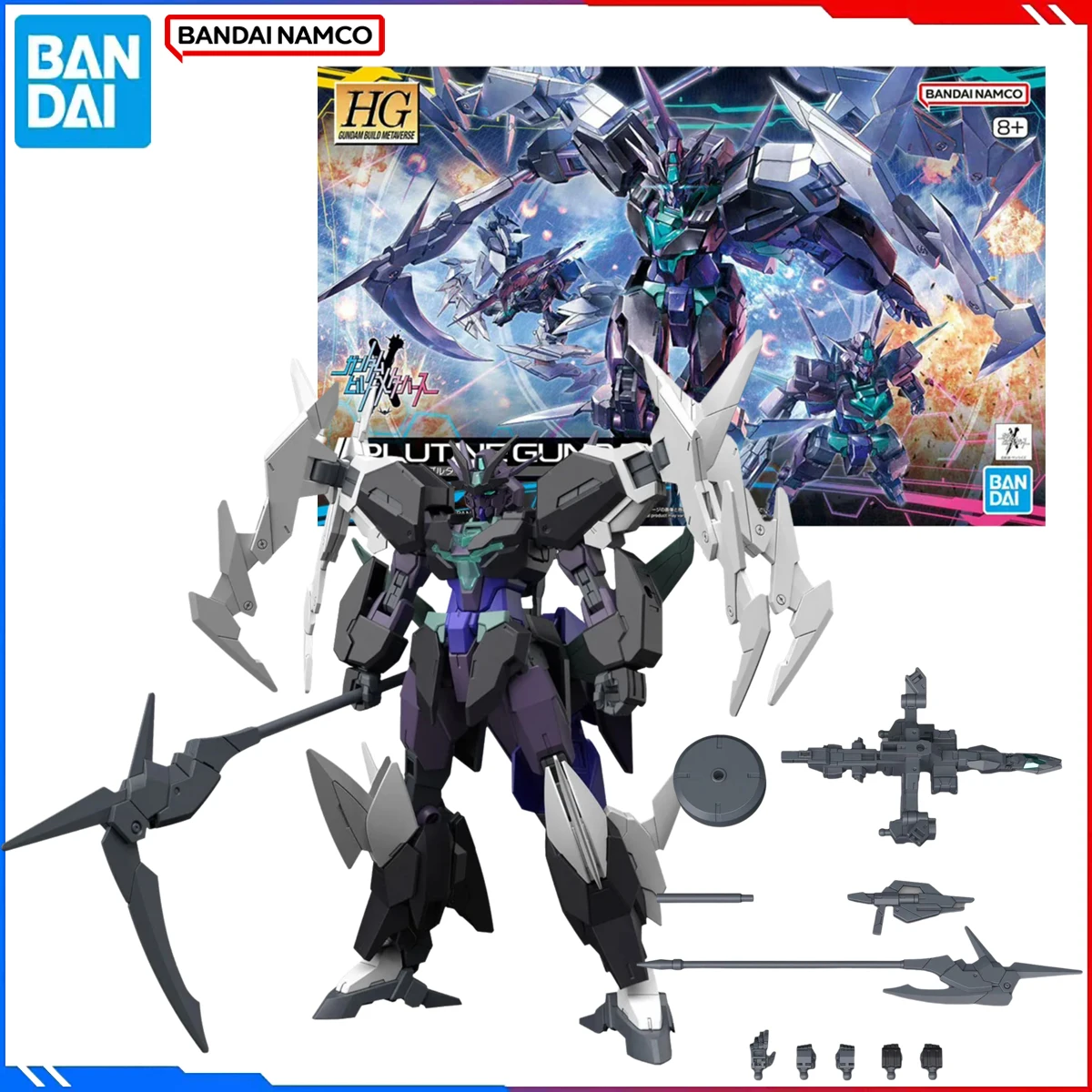 

Genuine Bandai Original Gundam Figure Model Kits HG 1/144 Anime Figures Plutine Gundam Action Model Toys Gift Original Box