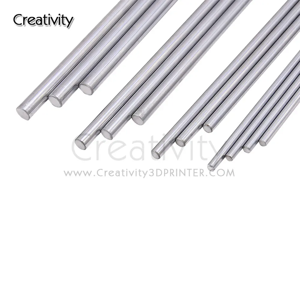 1PCS D8แกน6มม.8มม.10มม.12มม.Linear Shaft 3d เครื่องพิมพ์ชิ้นส่วน8มม.400มม.กระบอก Chrome Plated Liner แท่งแกน