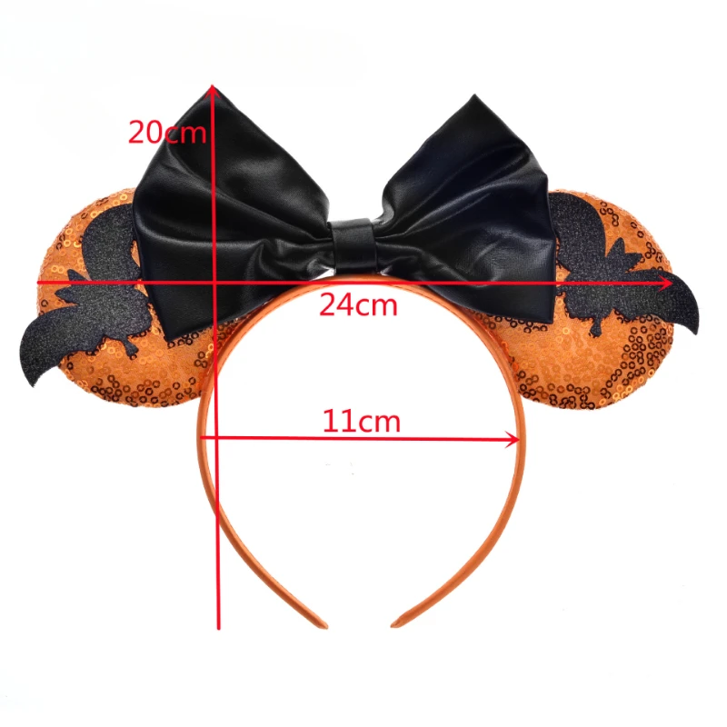 Disney Headwear Mickey Cartoon Hairband Halloween bat Headdress Cosplay mickey ears Masquerade Decoration Children\'s Gifts