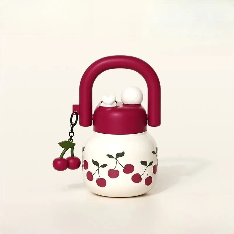 Thermos cup female 2025 new high-value water cup with straw student portable stainless steel kettle