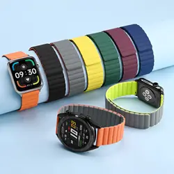 Silicone Magnetic Watch Strap 20mm 22mm Watchband Replacement  Waterproof  for Men and Women  Quick Release