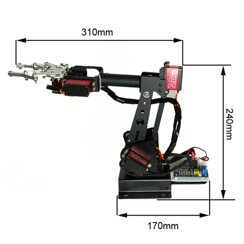 Ps2 Control 6 DOF Robot Arm Gripper Claw STEAM Manipulator dla Arduino Robot DIY Kit z 6-częściowym serwomechanizmem UNO Programmable Robot Kit