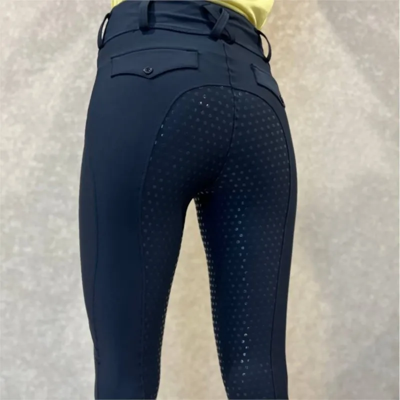 Full Seat Silicone Equestrian Breeches, Anti Pilling Outdoor Riding Leggings, Women's Equestrian Clothing