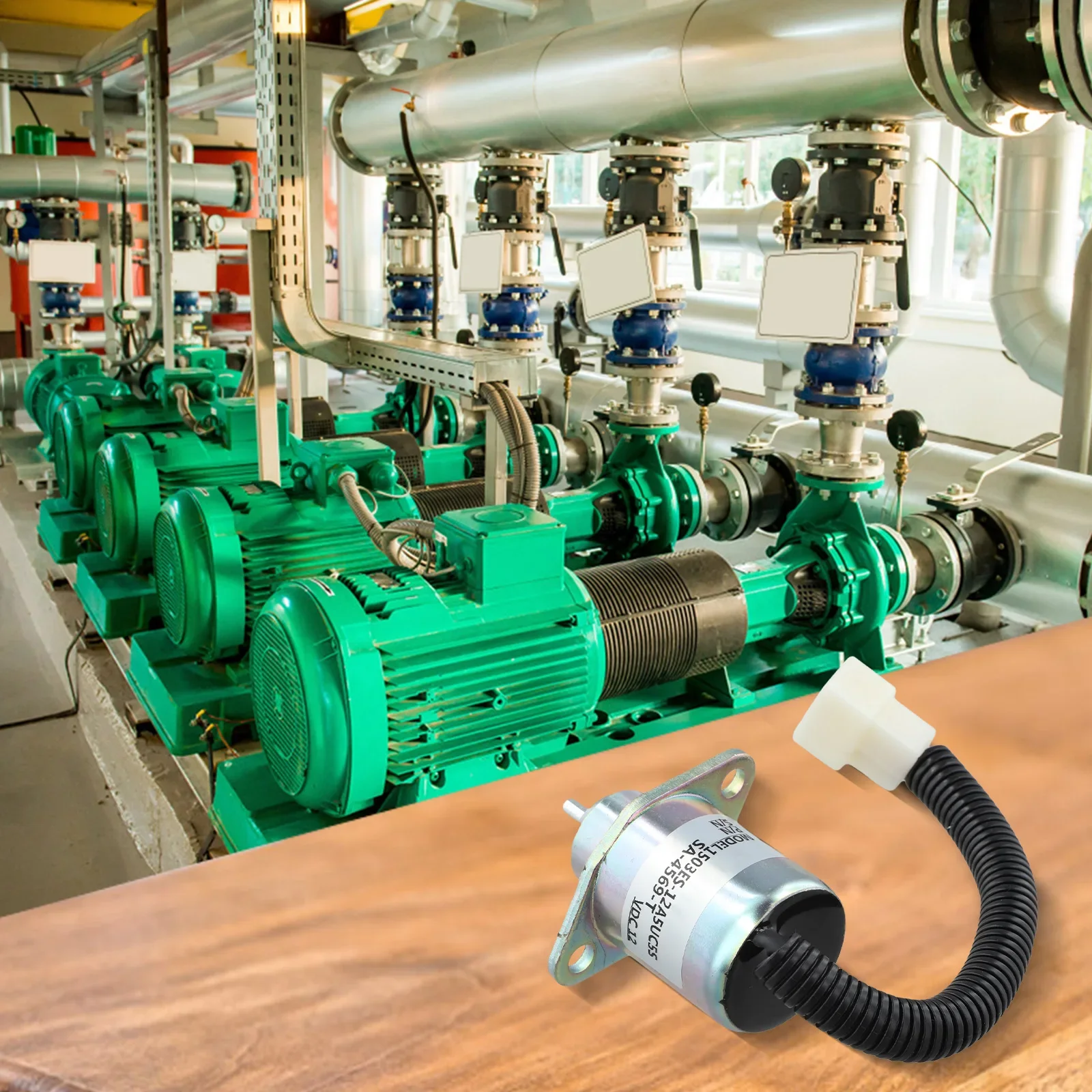 Construction Machinery 12V Flameout Valve 12V Solenoid Valve Accessory Compatible With Excavators Extended Service Life