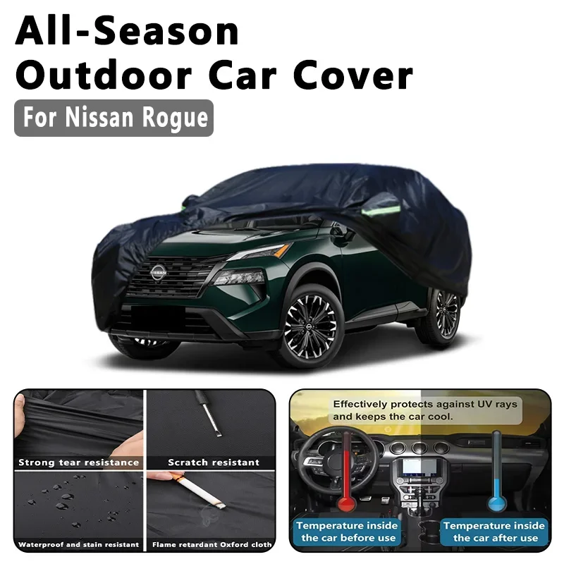 Car Cover for Nissan Rogue - Outdoor Full Protection, Waterproof Dustproof Heat-Resistant, All-Season Use Exterior Accessories