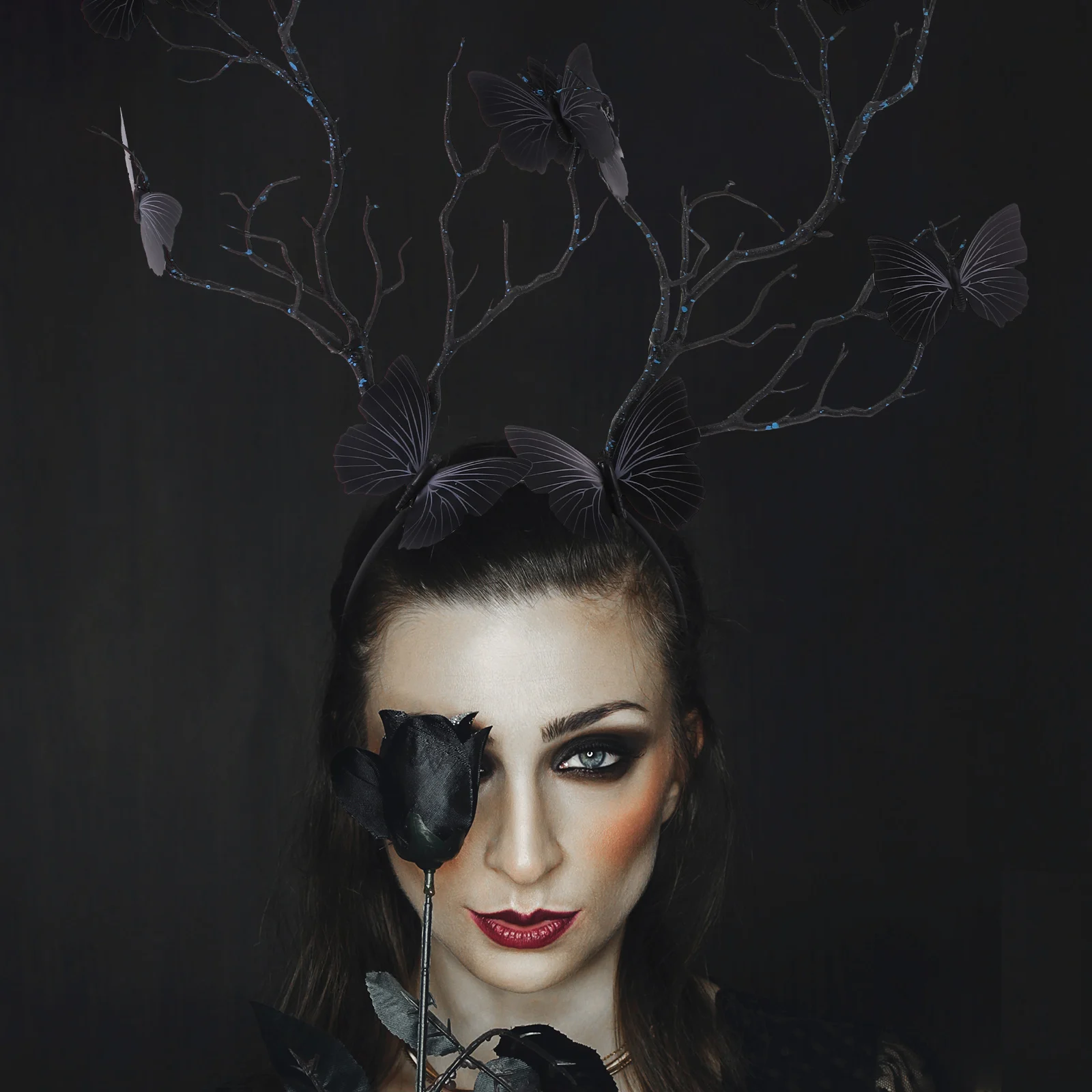 

Deer Antler Headb Hair Hoop Halloween Headdress Costume Prop Party Accessory Decor Elegant Stylish Girls Women