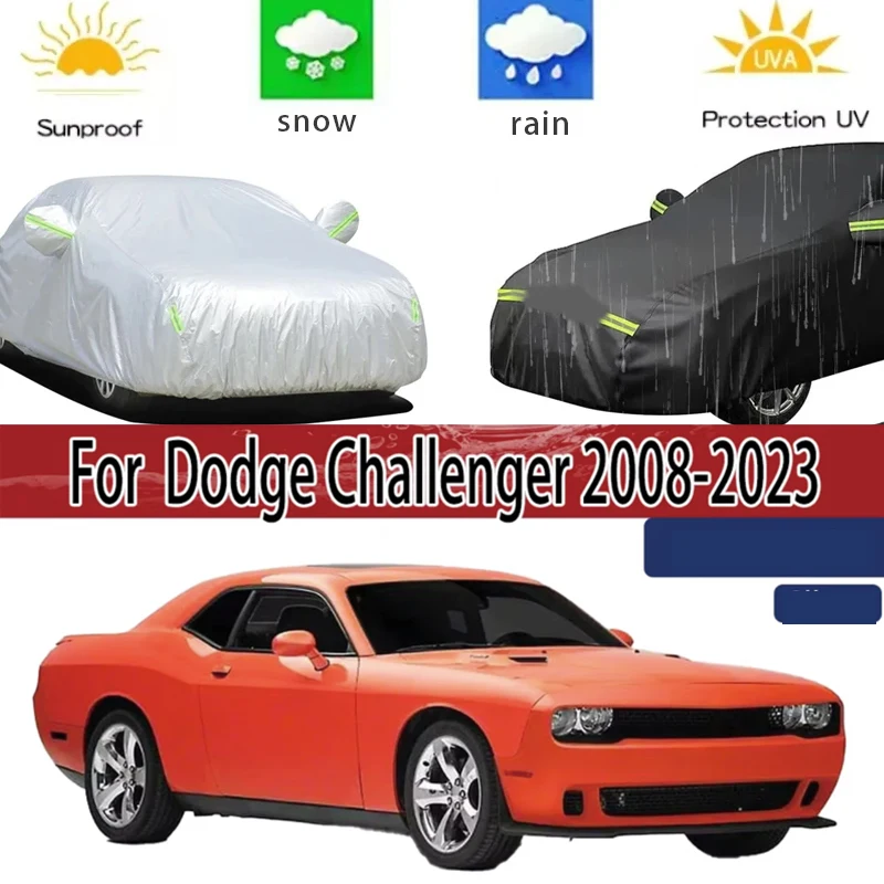 

For Dodge Challenger 2008-2023 Full Car Covers Outdoor Sun Anti UV Rain Snow Dust Protection Oxford Cloth Accessories
