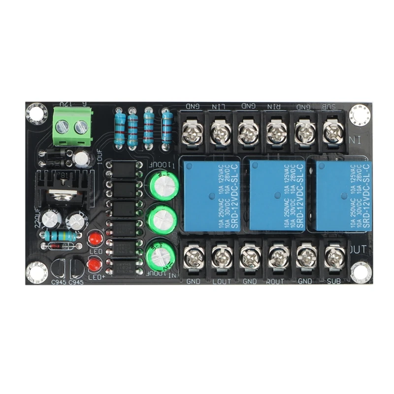 300W Digital Amplifier Speaker Protection Board 2.1 Channel Relay Speaker Protection Module Boot Delay