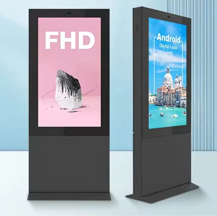 OEM Indoor Digital Signage Touchscreen IPS Floor Standing Digital Kiosks Interactive Displays For Business