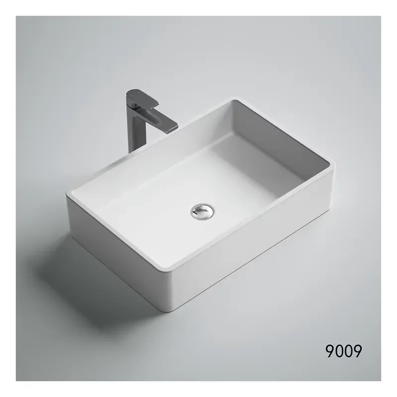 Luxury Matte Gold Plated Bathroom Sink Solid Color Washbasin Modern White Basin for Hotel Dresser Elegant Green Accent Vanity