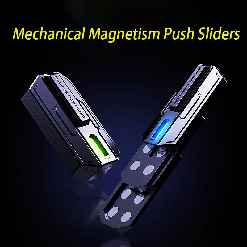 Curseur de poussée à magnétisme mécanique, 3 étages, forte résistance en métal EDC, Spinner à main, Fidget, jouet sensoriel pour autisme, jouets d'anxiété pour tdah