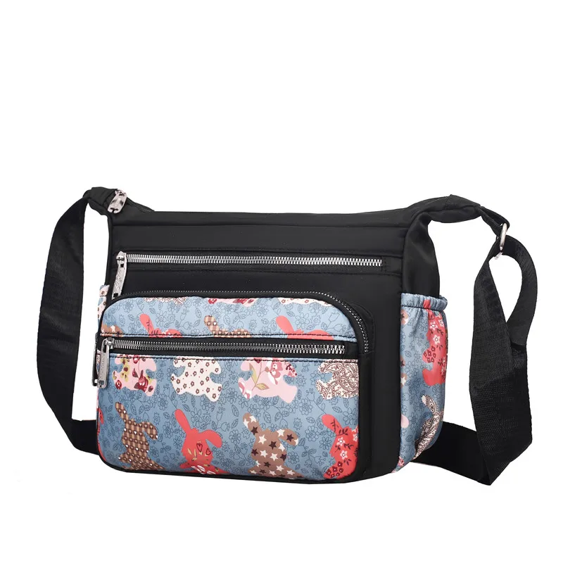 digital printing Women's Crossbody Bag Waterproof Nylon Shoulder Messenger Bags Casual Top-handle Ladies Handbag Travel bag