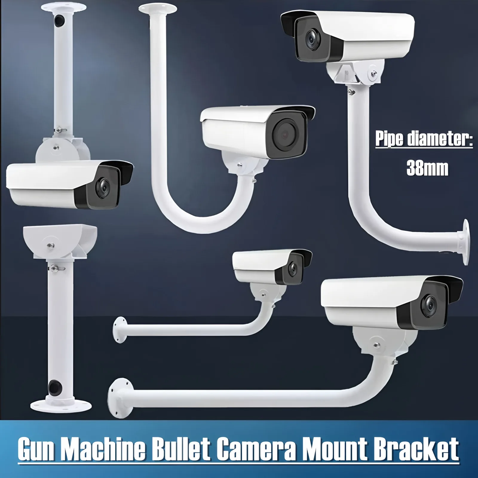 

I L U Shape Surveillance Security Camera Wall Ceiling Mount Bracket Universal Adjustable Long Arm Bracket Lifting Extension Rod