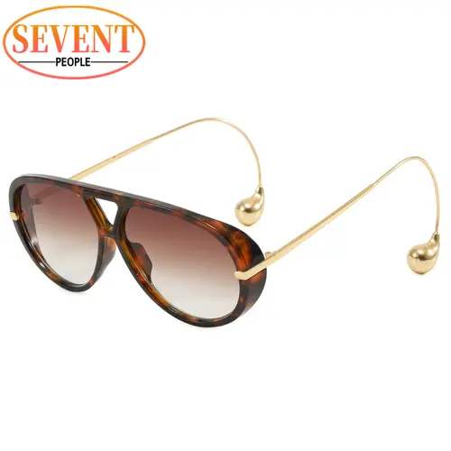 Oversized Oval Punk Pilot Sunglasses Women Big 2026 Luxury Brand Vintage Metal Frame Sun Glasses for Ladies UV400 Shield Eyewear - Image 9
