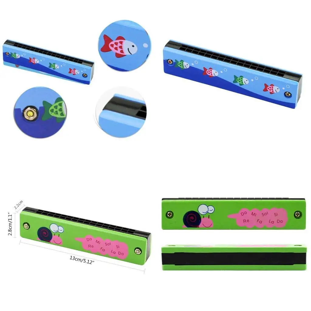 

652F Cartoon Harmonica for Key of C 16 Hole Accented C for Professional Player Beginner Students, Excellent Gift for Music Fa