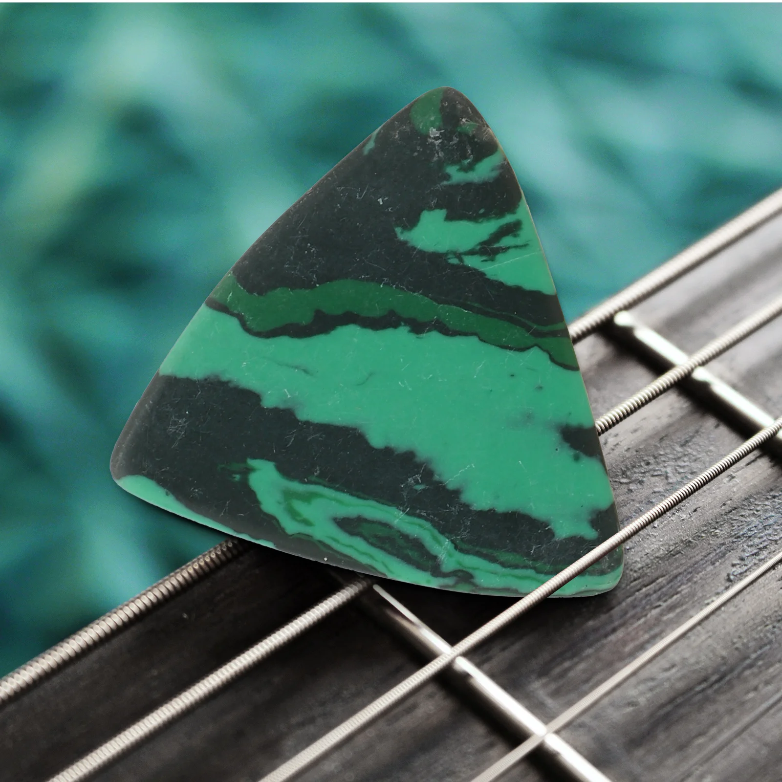 

2Pcs Exquisite Turquoise Guitar Picks Durable Accessories For Clearer Sound Lightweight Portable Musical Instruments
