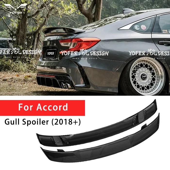 Yofer universal abs rear Spoiler Gullwing car accessories trunk spoiler for honda accord2018 2019 2020 2021 2022 2023