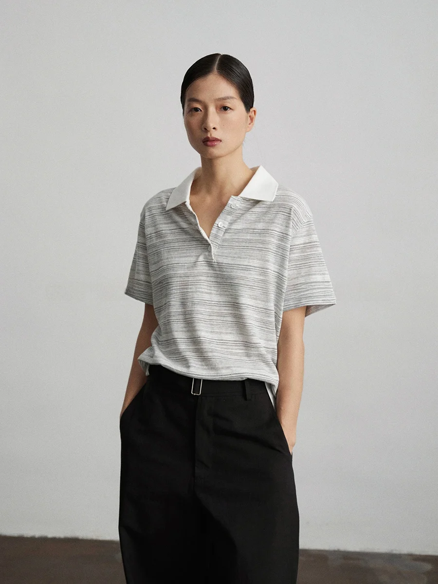 

Ordinary times Women's Casual Cotton irt Striped ort Sve Loose Fit Breathable Summer Top T-irt Upperwear