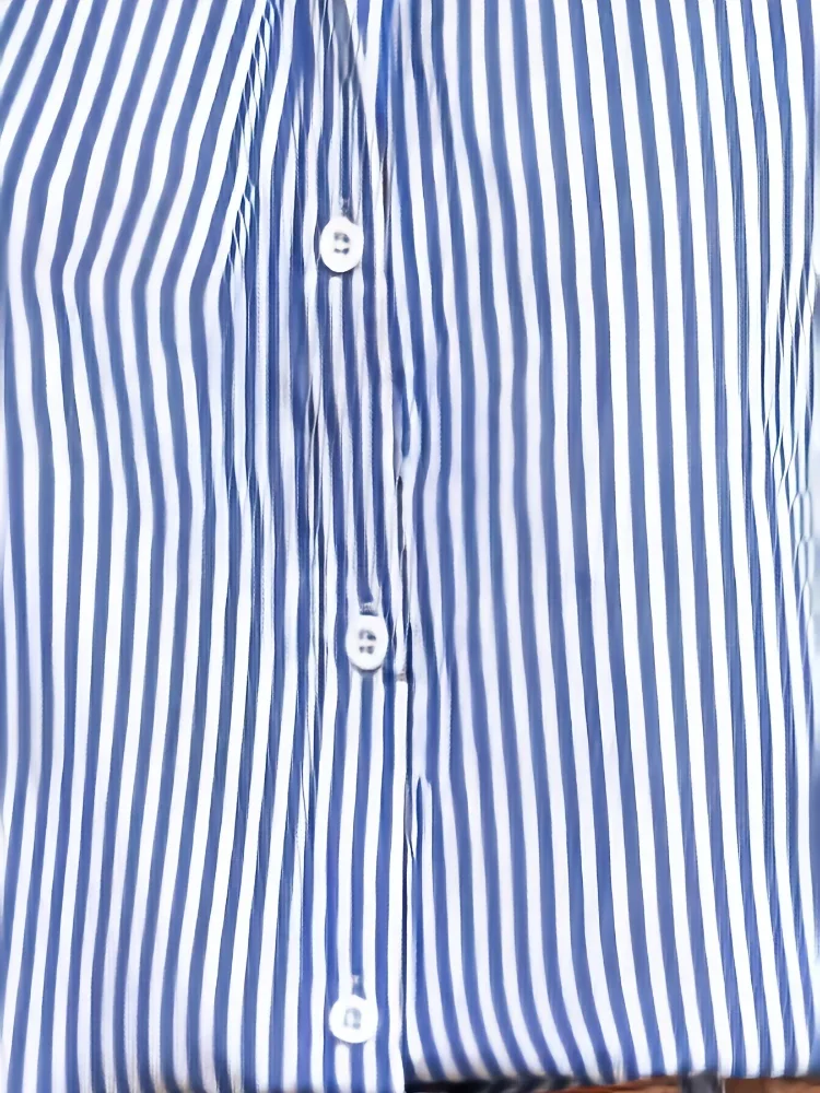 حجم كبير 2025 المرأة عادية الأزرق مخطط قميص بدون أكمام كبيرة الحجم تنفس الملابس النسائية مكتب سيدة صيف جديد وصول