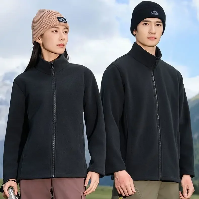 플리스 스웨트셔츠 모자 없는 여성용 후드 집업 포켓 여성 봄 테리 클린핏 O넥 핫스위트 레터링 파스텔 레이스업 스탠드업