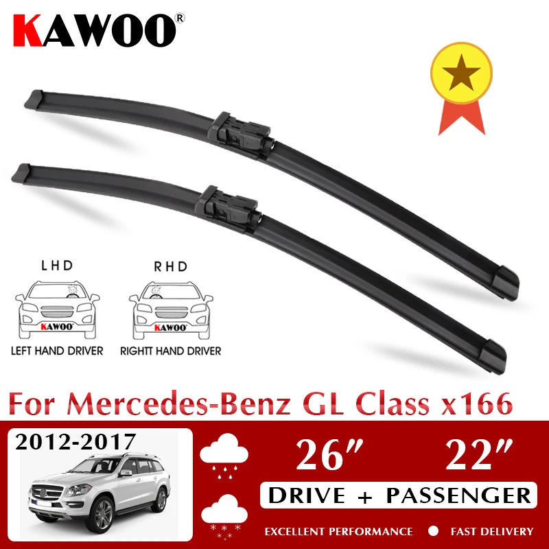 

Wiper Car Wiper Blades For Mercedes-Benz GL Class x166 2012-2017 Windshield Windscreen Front Window Accessories 26"+22" LHD RHD