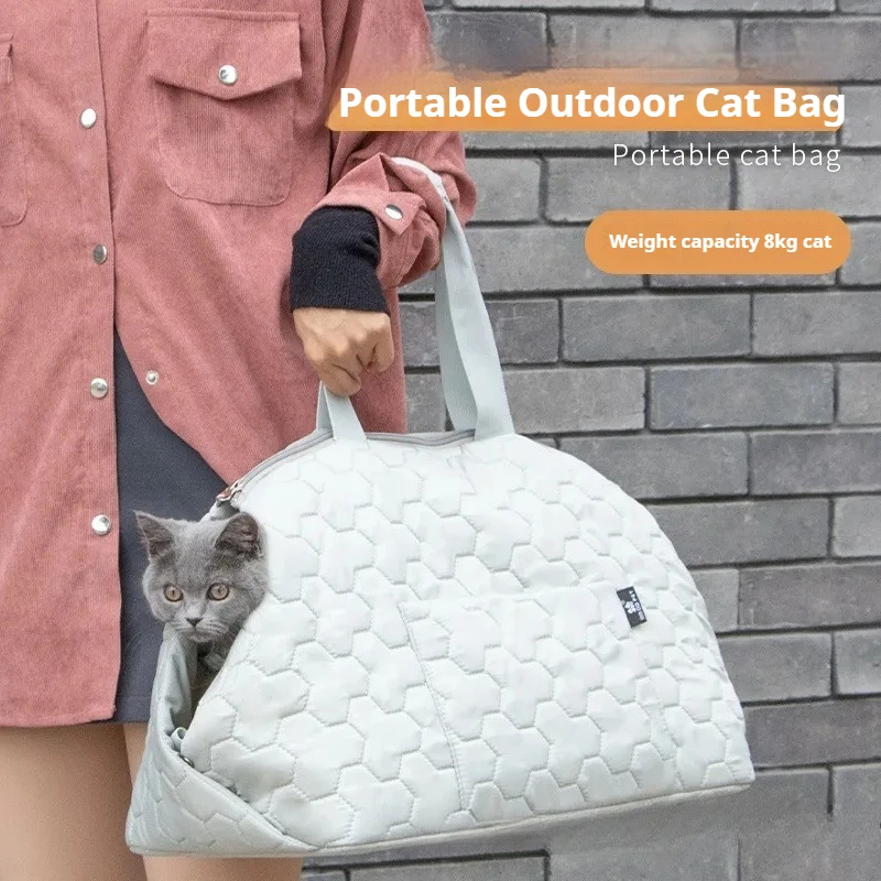 

Cat Bag Large Capacity Pet Handbag Dog Going Out Portable Shoulder Backpack Cat Hand Bag Windproof Pet Handbag