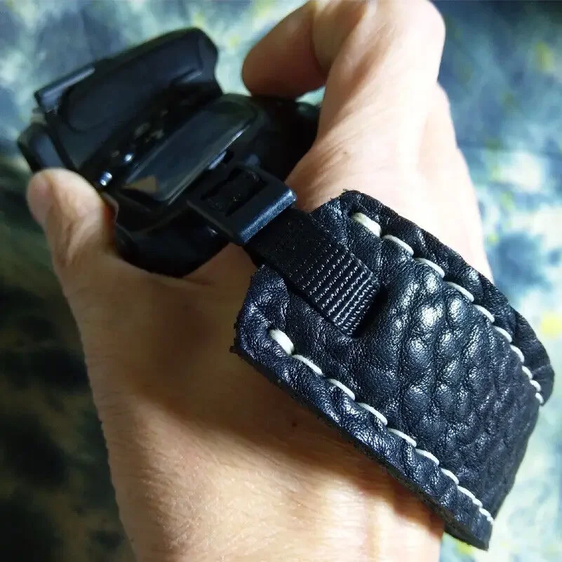 Correa de muñeca de agarre de mano hecha a mano para DSLR, Nikon, Canon, Panasonic, Fujifilm, Sony