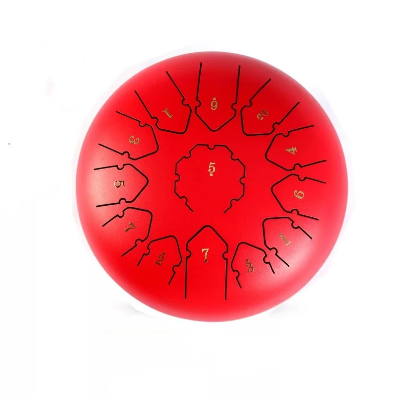 Hooqu Hot Products 12 Inch 13 Tone Percussion Carbon Steel Ethereal Drum Colorful Tongue Drums