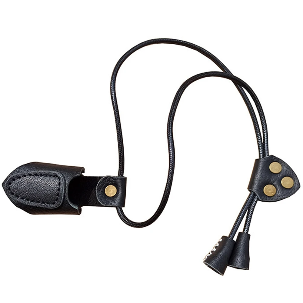 Archery Thumb Ring Finger Guard for Hunting Target Recurve Bow Cow Skin Soft Leather Protector Glove Rich