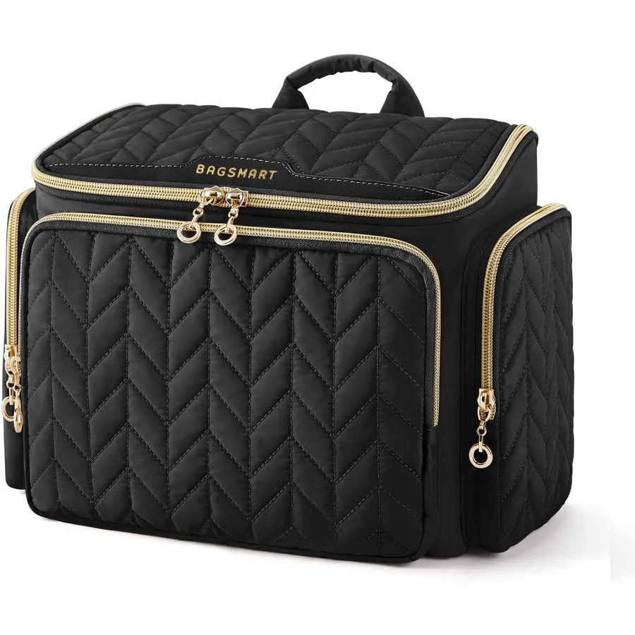 

Travel Toiletry Bag Large Wideopen Travel Bag for Toiletries Makeup Cosmetic Travel Bag with HandleBlack Ideal