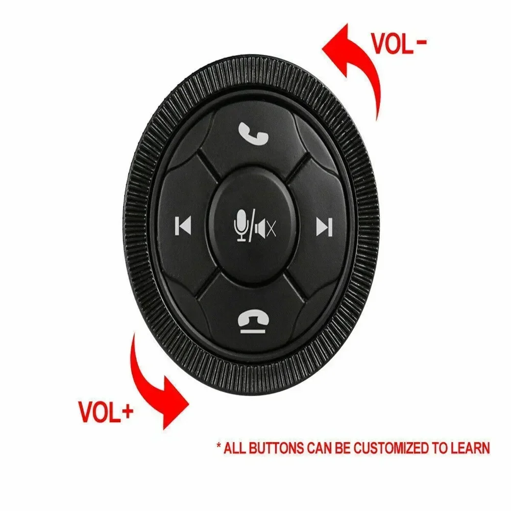 New Wireless Bluetooth-Compatible Media Button Remote Controller Car Motorcycle Steer Wheel MP3 Music Play Universal Accessories